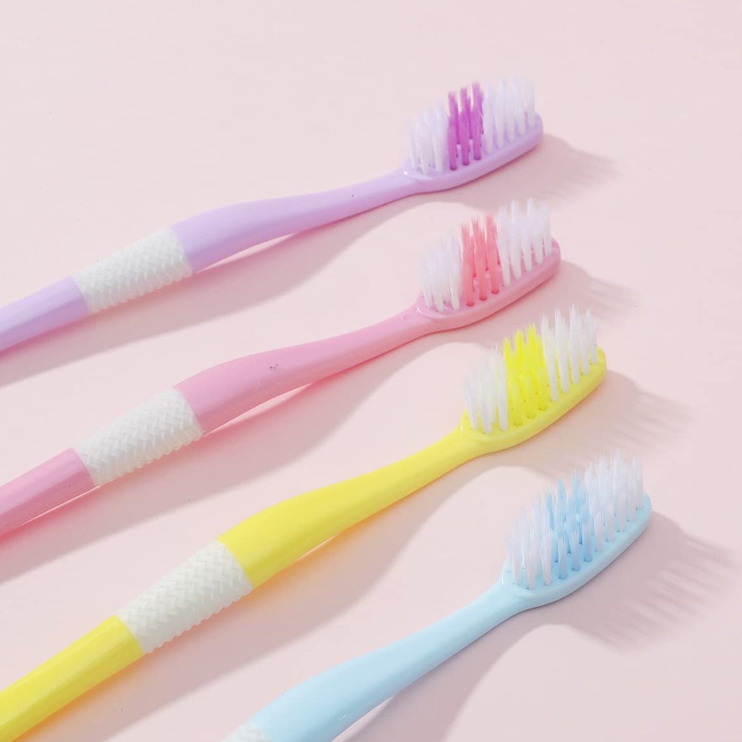2-in-1 Tooth Brush With Tongue Scraper Soft Bristle Long Handle (8pcs) Soft Toothbrush - LootFaat