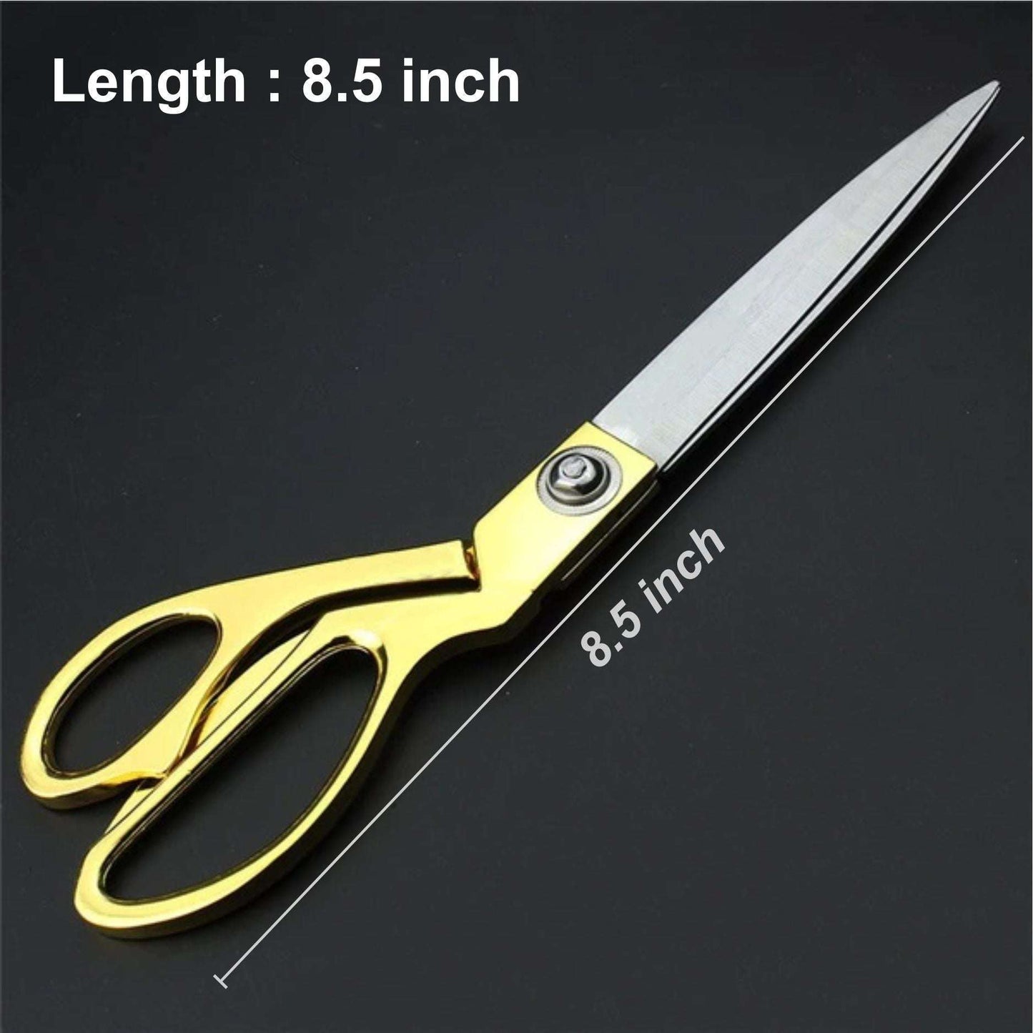 Stainless Steel Tailoring Scissor Sharp Cloth Cutting For Professionals (8.5inch) (Golden) - LootFaat