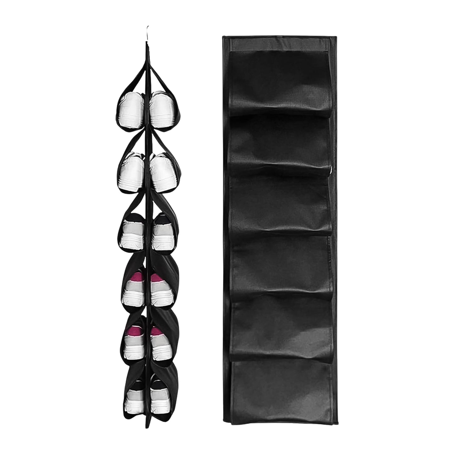12 Grids Hanging Storage Bag (1 Pc 12 Pocket Mix Color) - LootFaat