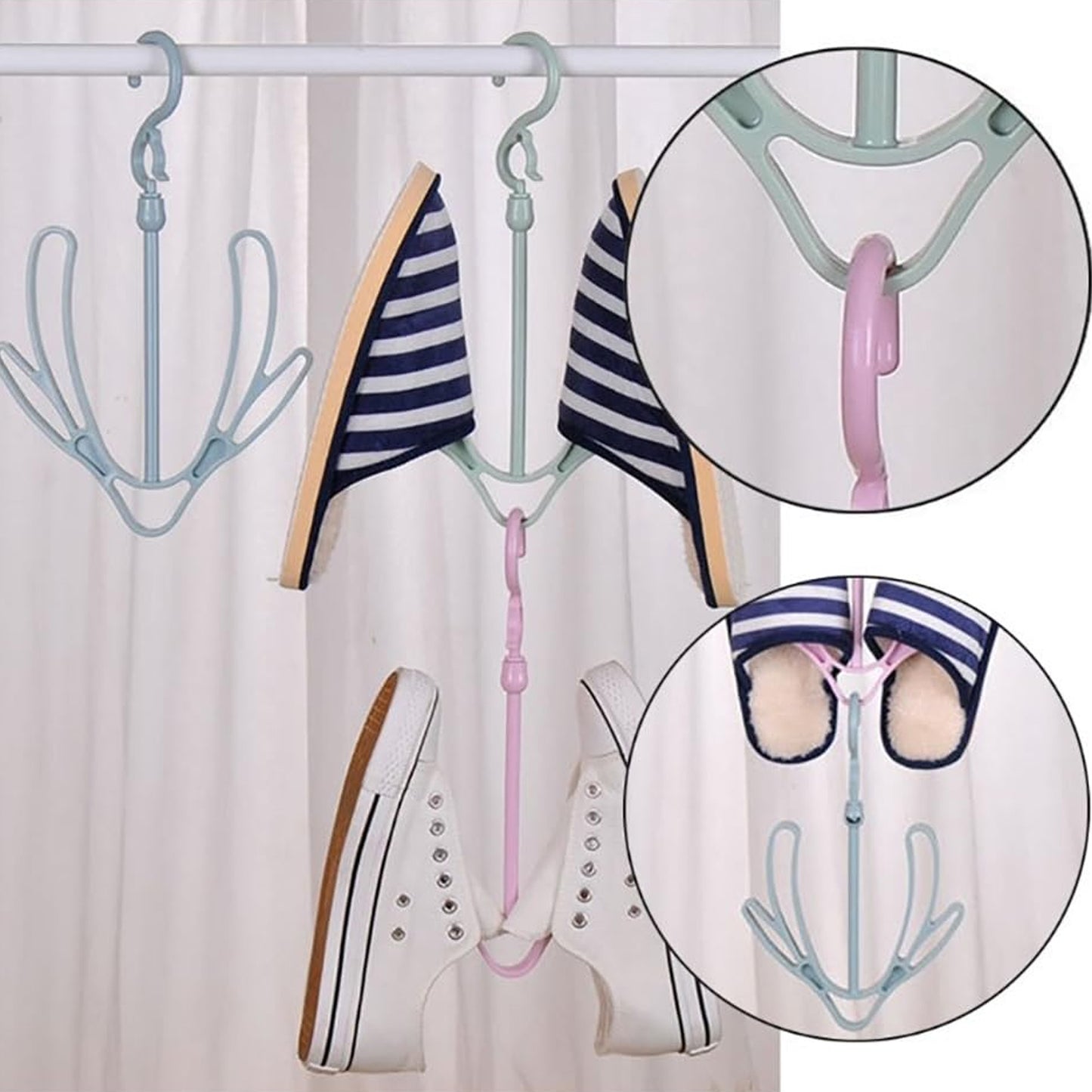 Shoes Drying Hanger Rotatable Shoe Hanging Racks For Balcony Closet (1pc) - LootFaat