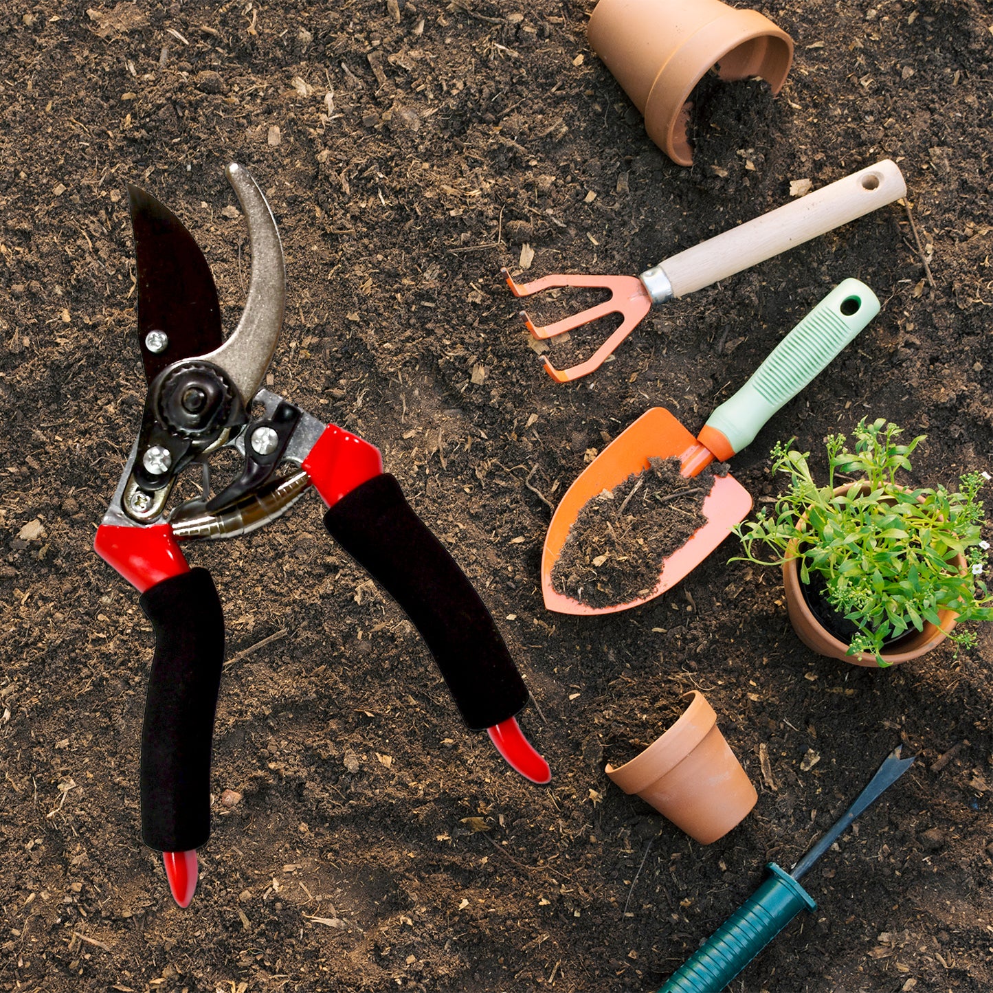 21cm Red Garden Shears Sharp Cutter Pruners Scissor Pruner. - LootFaat