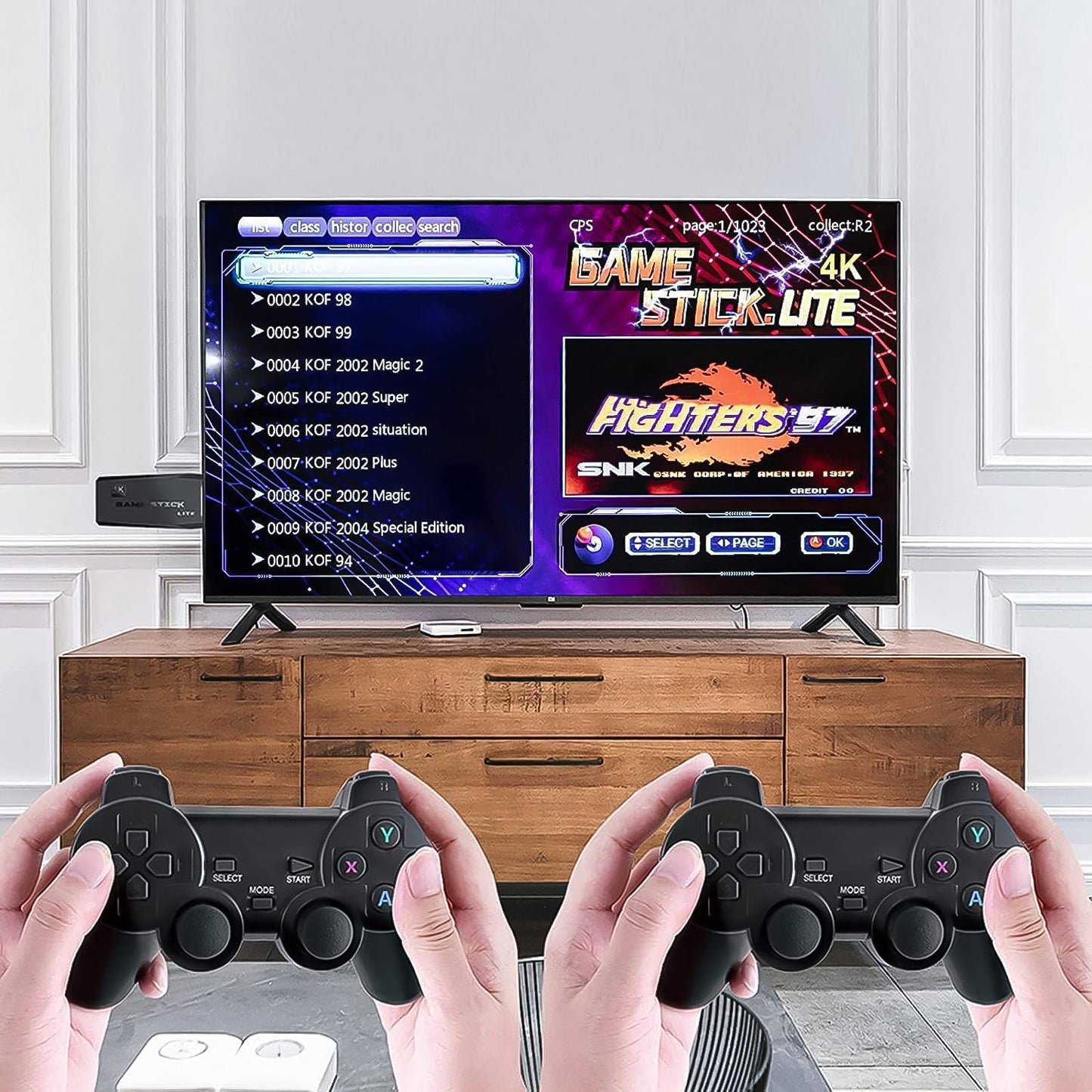 Wireless Controller Gamepad With 10000+ Games 4k Ultra Hd Game Sticks Output And 2.4ghz Wireless Controller Video Games With 64gb Memory Card (1 Set) - LootFaat
