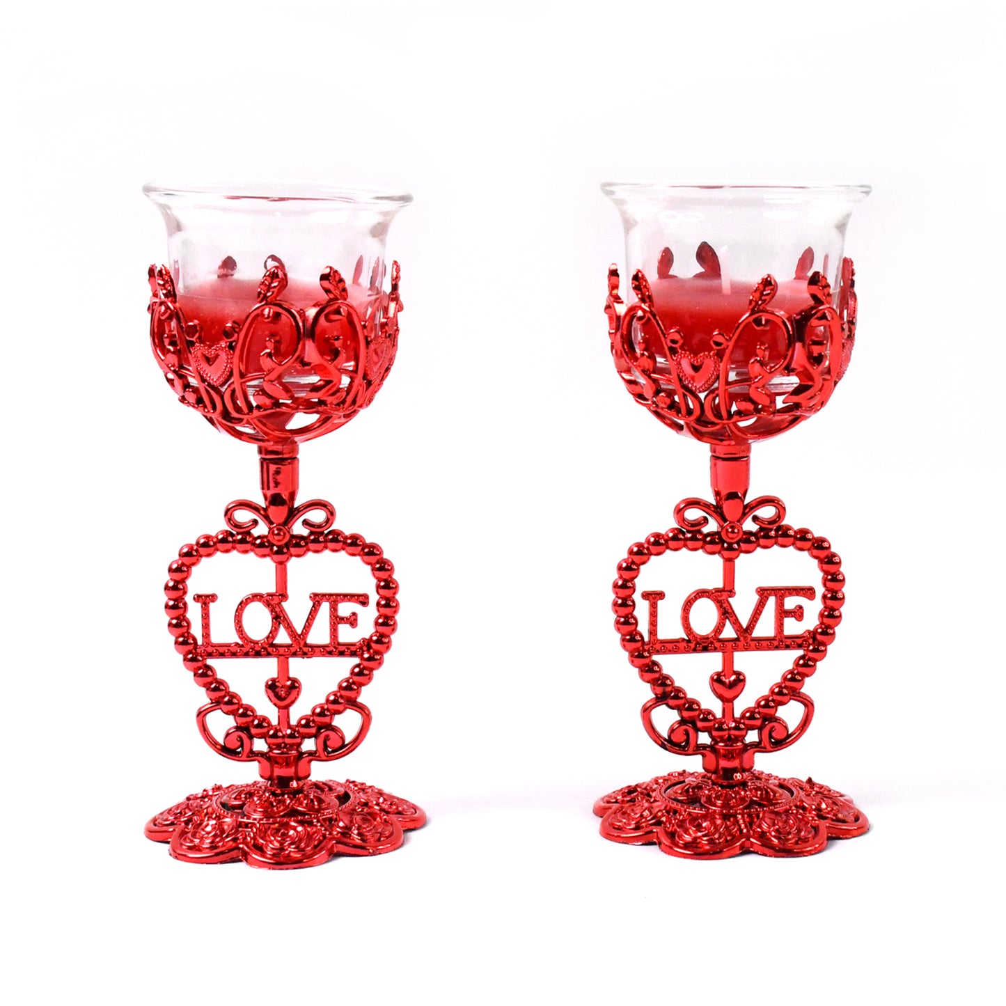 Tea Lights Holder Candle Stand (2 Pc Set) - LootFaat