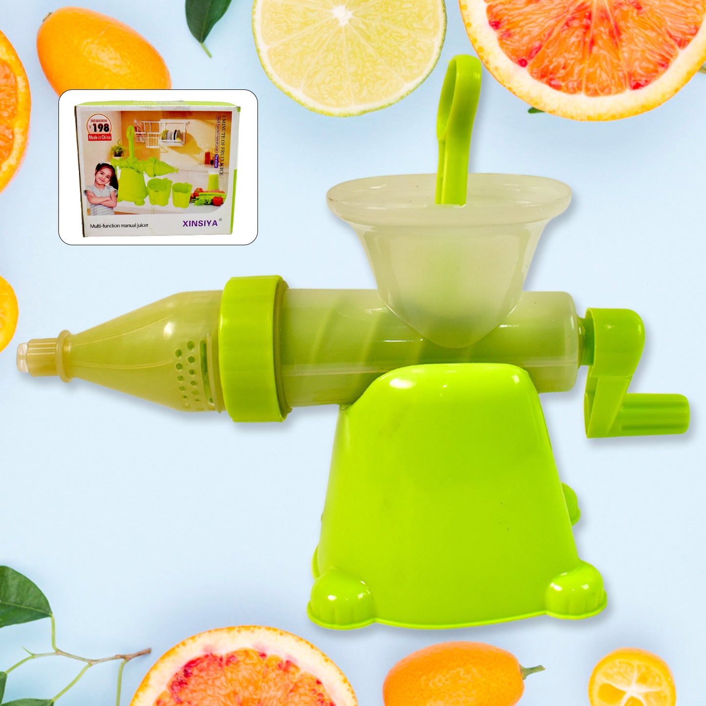 Manual Juicer Modern Plastic Fruit And Vegetable Juicer (1 Pc Bowl Not Included) - LootFaat