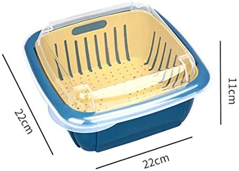 Double Layer Food Drainer Washing Basket With Collapsible Strainers Colander - LootFaat