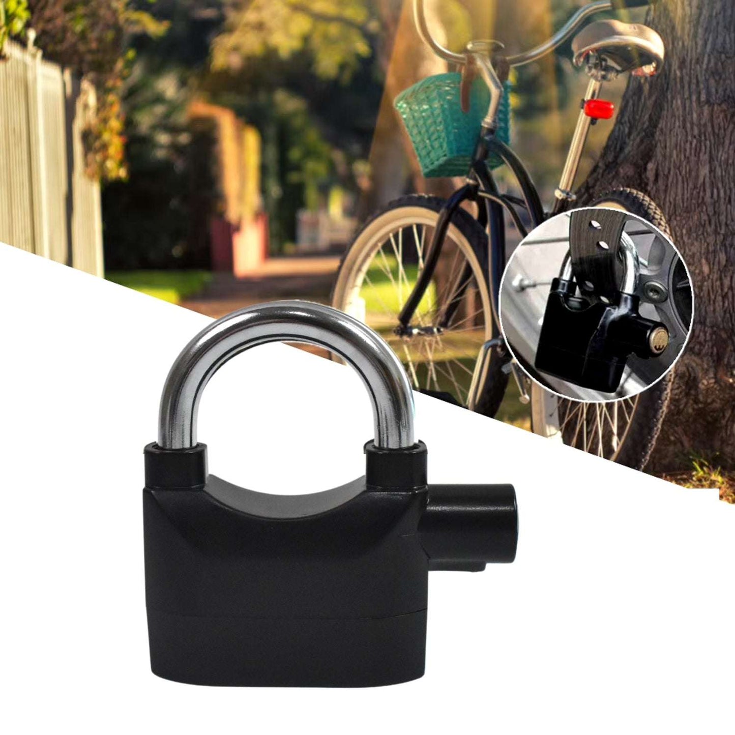 Plastic Body Waterproof Siren Alarm Smart Alarm Lock 3 Keys (1 Set) - LootFaat