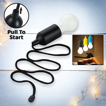 1pcs Led Bulbs Pull Cord Light Led Pull Cord Light Hanging Led Bulb Pull Wire Drawstring Light Bulb Black Led Pendant Lights - LootFaat