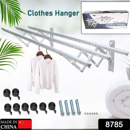 Clothes Rail Rack Clothes Drying Racks Airer Clothes Drying Rack Wall Mounted Clotheshorse Clothes Airer Washing Cloth Line Extendable Fold Towel Rack Bar For Bathroom Indoor Outdoor - LootFaat