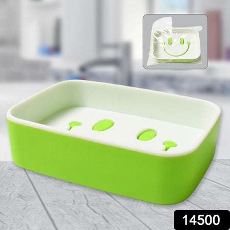 Portable Travel Home Box Cute Cartoons Smile Face Container Draining Holder Soap Dish - LootFaat