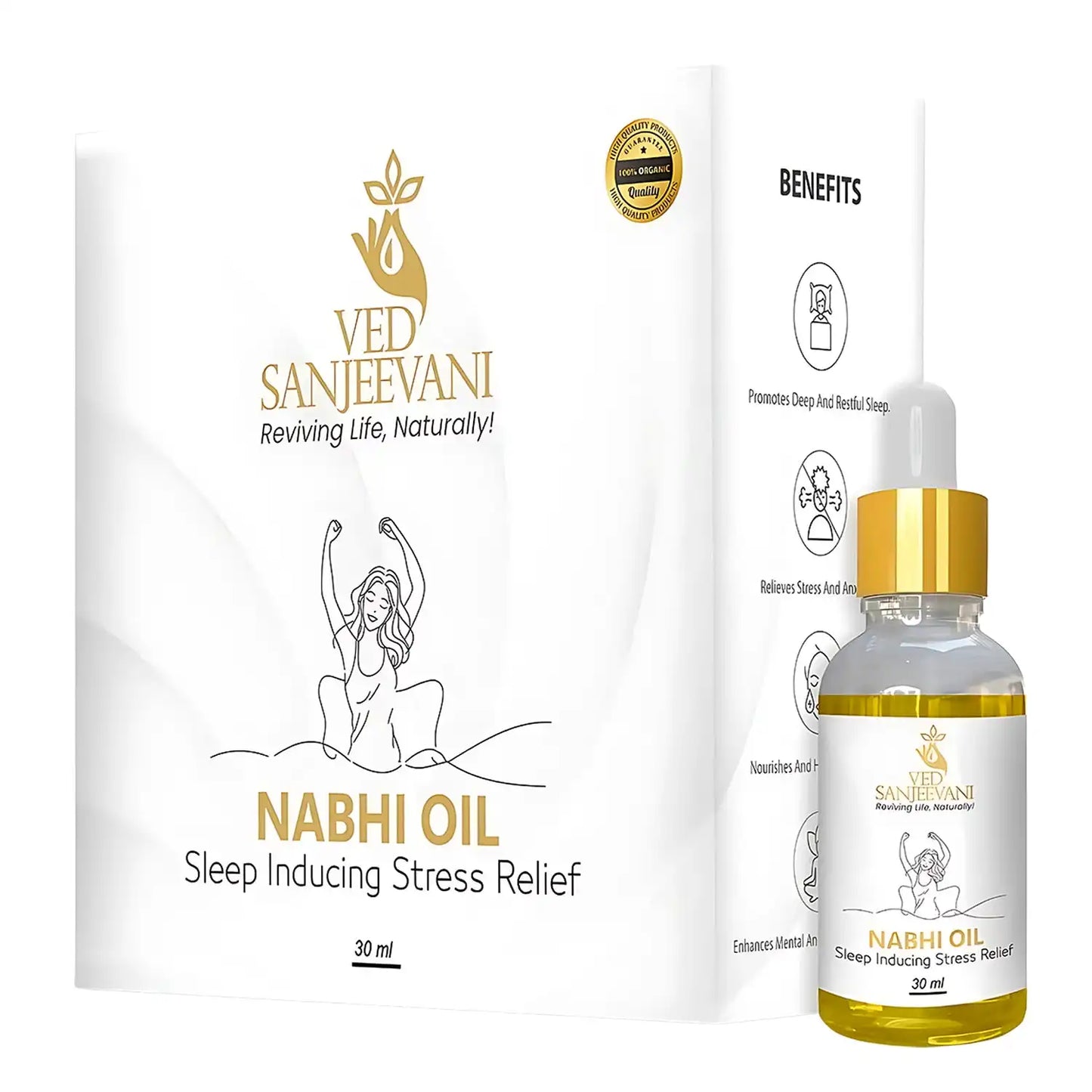 Ved Sanjeevani Nabhi Oil Sleep Inducing Stress Relief (30ml 1 Pc)