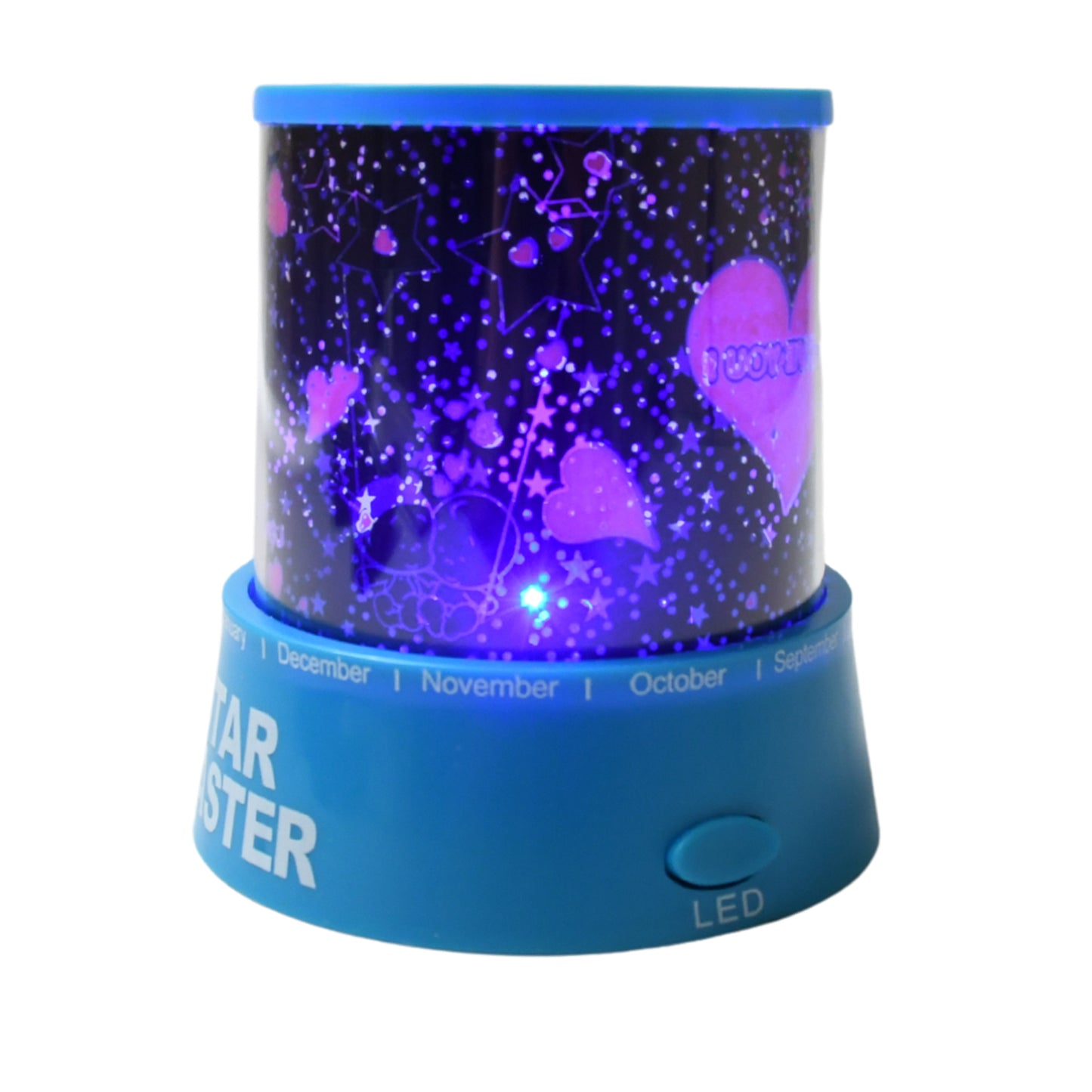 Led Projector Night Light Amazing Lamp 3 Battery Operated Lamps Rotation With The Music Function Master For Kids Bedroom Home Decoration Nightromantic Gift (Battery Not Included 1 Pc) - LootFaat