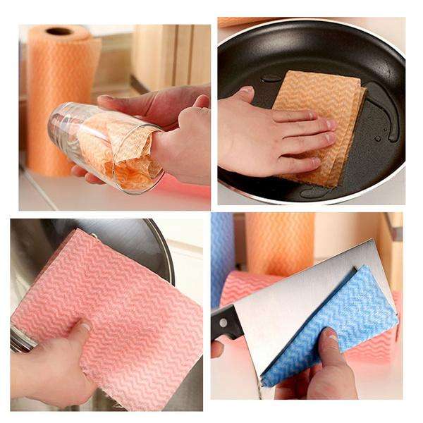 Non Wooven Fabric Disposable Handy Wipe Cleaning Cloth Roll (1pc) - LootFaat