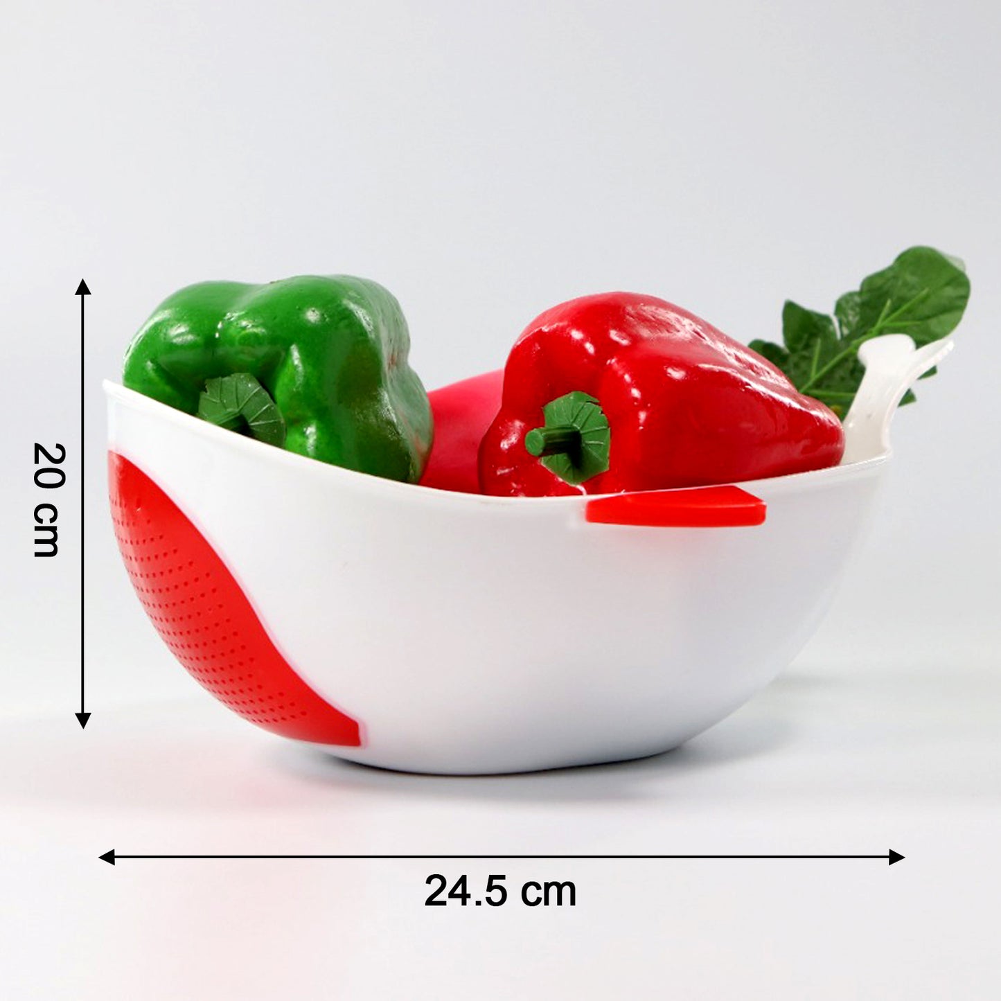 Plastic Rice Pulses Fruits Vegetable Noodles Pasta Washing Bowl And Strainer - LootFaat