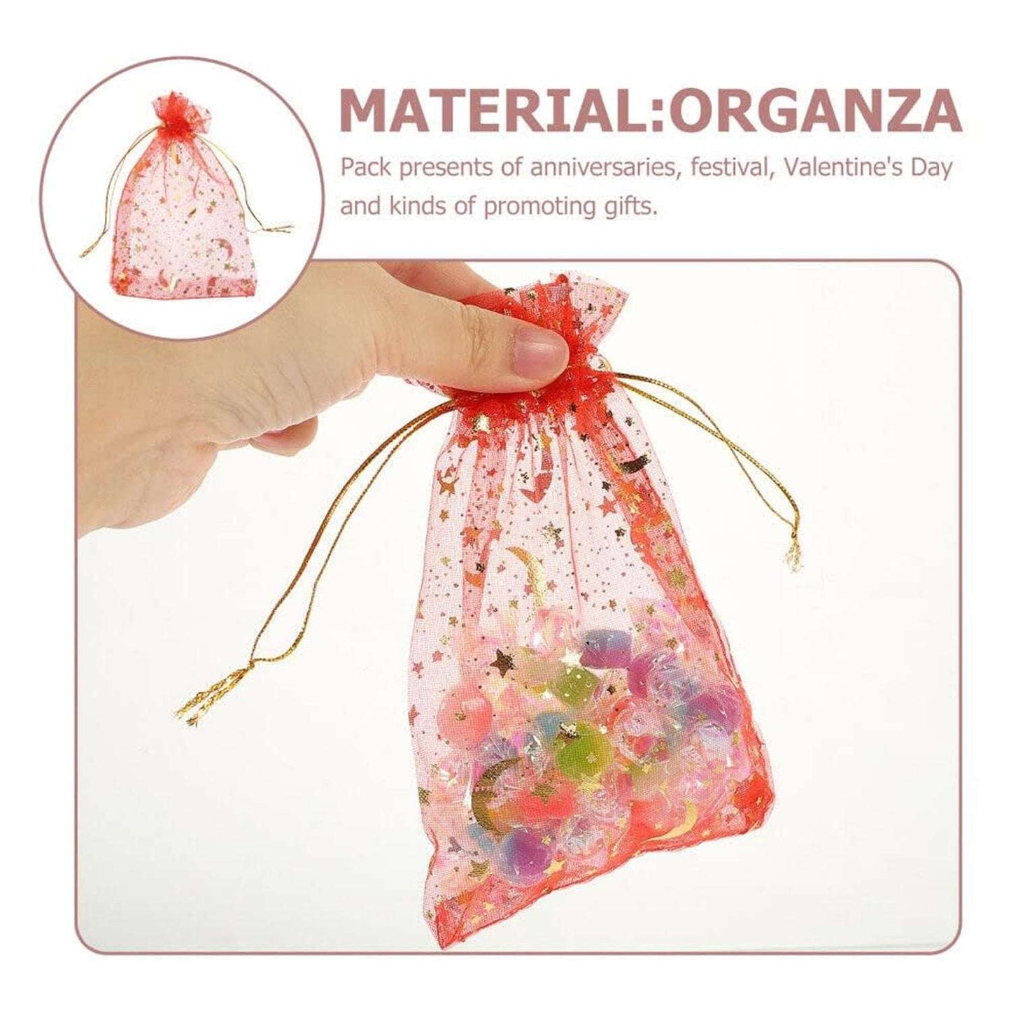 Net Fabric Drawstring Pouch For Dry Fruits Packing Organza Shagun Potli Baba Wedding Party Favor Gift Bags - LootFaat