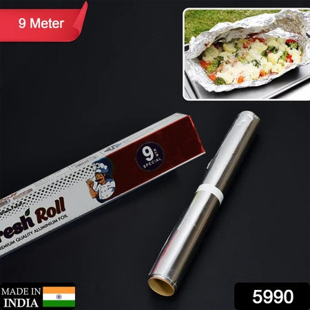 Aluminum Foil Roll Heavy Duty Non Stick Thick Aluminum Foil Sheet Baking Grilling Tool (9 Mtr) - LootFaat