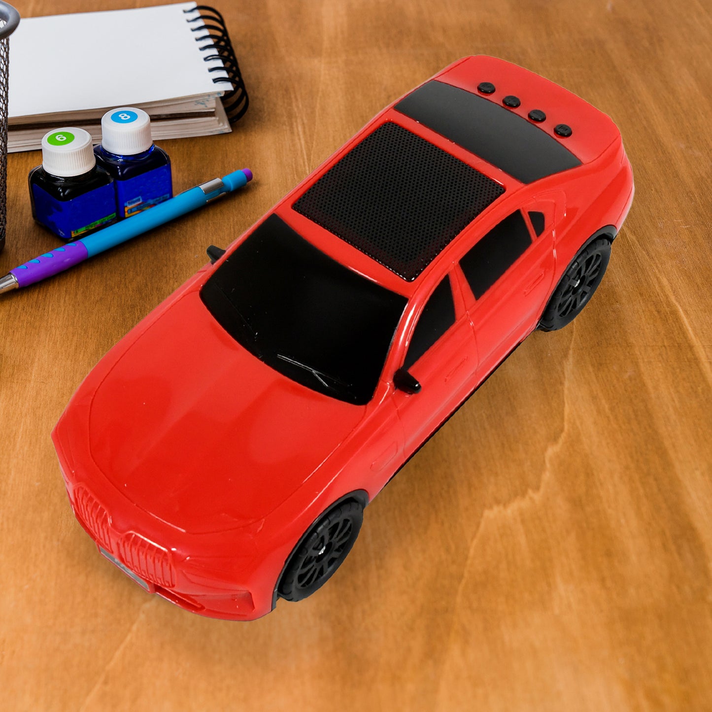 Wireless Bluetooth Speaker Portable Car Shape Music Speaker Support Bluetooth Tf Card Usb Fm Radio Function Unique Shape Car Speaker - LootFaat