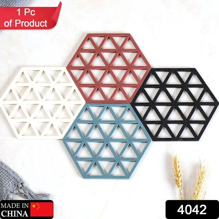 Cup Mat Pvc Tea Coaster Non-slip Placemat High Temperature Insulation Pad Hollow Pot Mat Bowl With Anti-hot - LootFaat