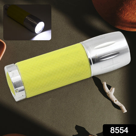 Portable Mini Torch Flashlight 9 Led Powerful High Lumens Pen Light Easy To Carry Portable Pocket Compact Torch For Emergency 3 Battery Operated (Battery Not Included 1 Pc) - LootFaat