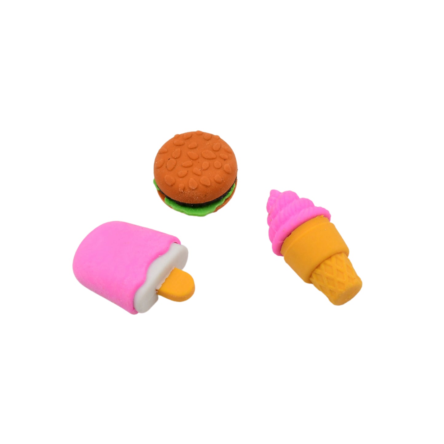 Mix Design Fancy Stylish Colorful Erasers (1 Set 3 Pc Set) - LootFaat