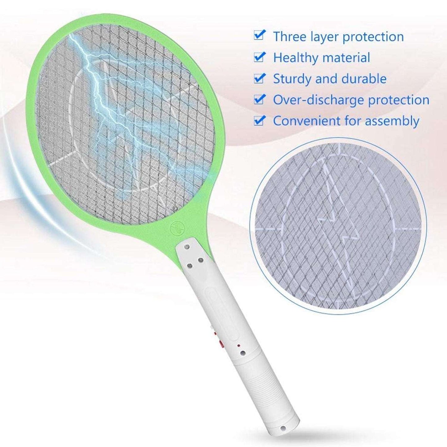 Mosquito Killer Racket Rechargeable Handheld Electric Fly Swatter Mosquito Killer Racket Bat Electric Insect Killer (Quality Assured) - LootFaat
