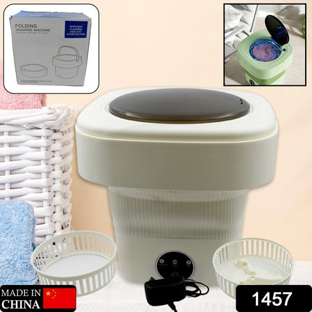 Folding Washing Machine Mini Portable Washing Machine Deep Cleaning Half Automatic Washt Mini Foldable Washing Machine Suitable For Socks Underwear Baby Clothes - LootFaat