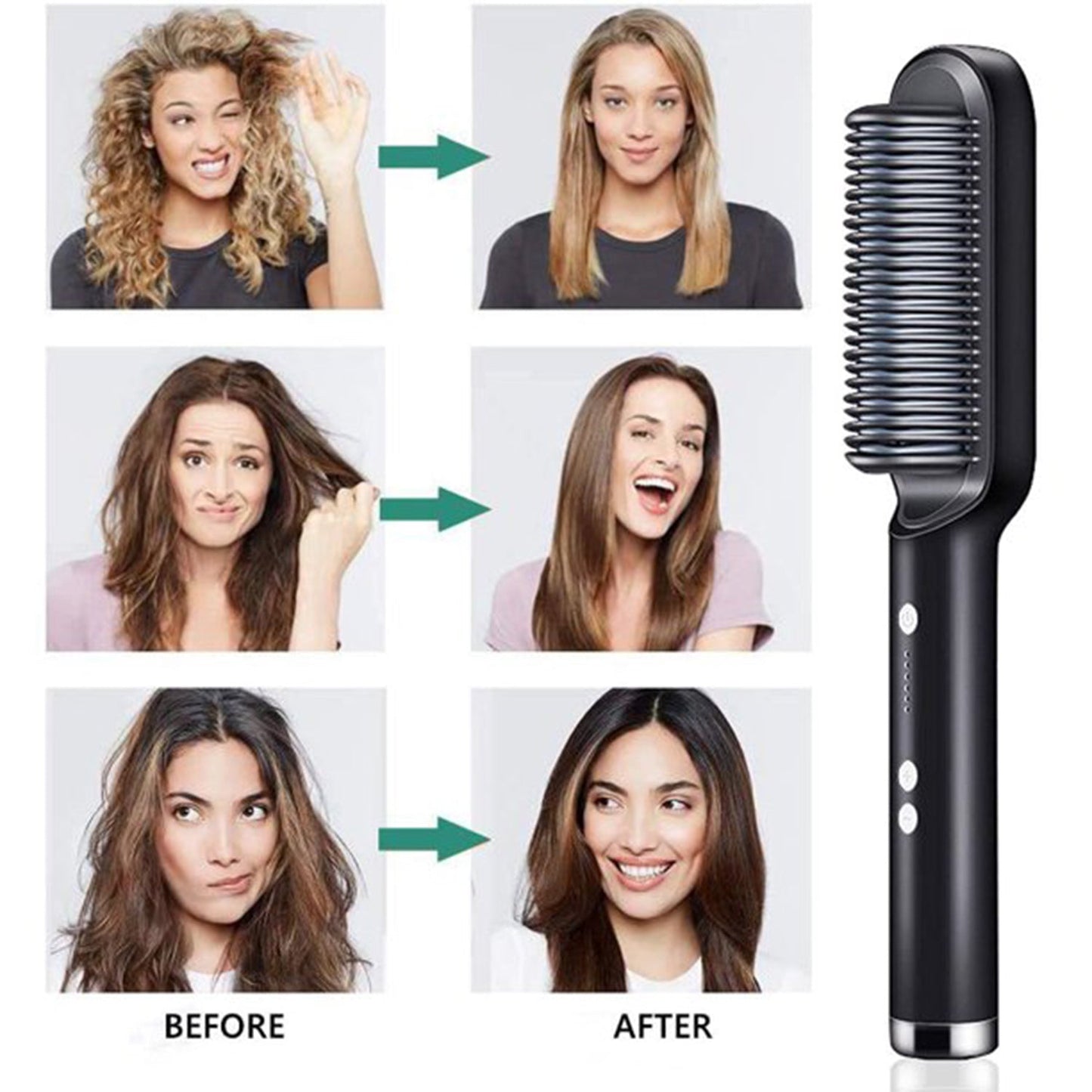 Hqt-909b Hair Straightener Used While Massaging Hair Scalps And Head. - LootFaat