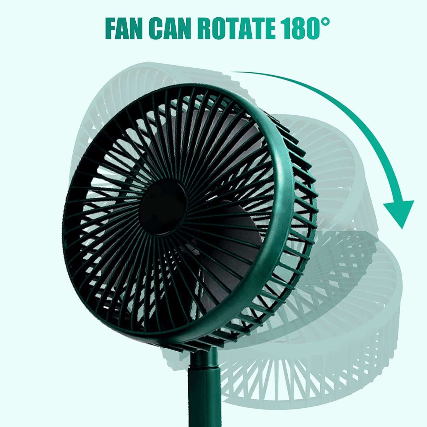Telescopic Electric Desktop Fan Height Adjustable Foldable Portable For Travelcarry Silent Table Top Personal Fan For Bedside Office Table (Battery Not Include) - LootFaat