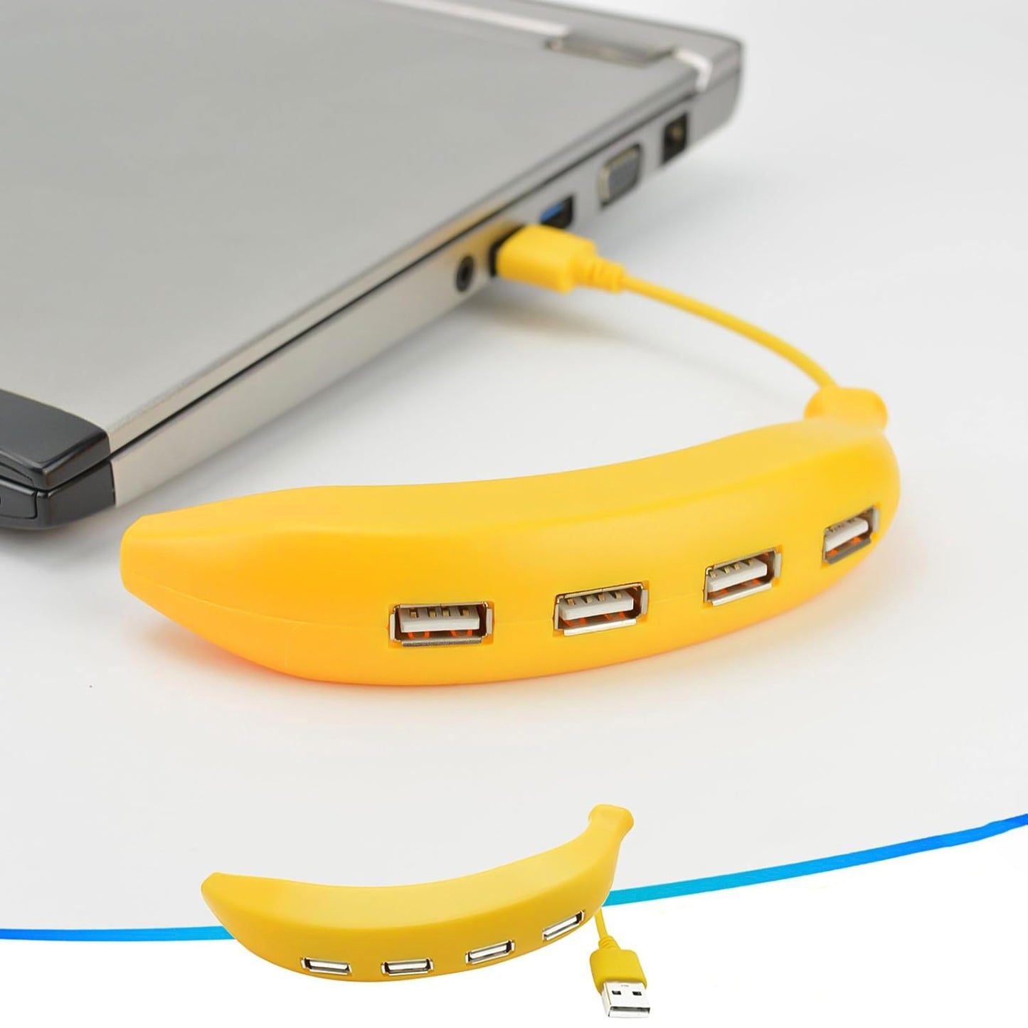 Banana Shape Usb Hub 2.0 Hub Usb Splitter 4-port Usb Hub (1 Pc) - LootFaat
