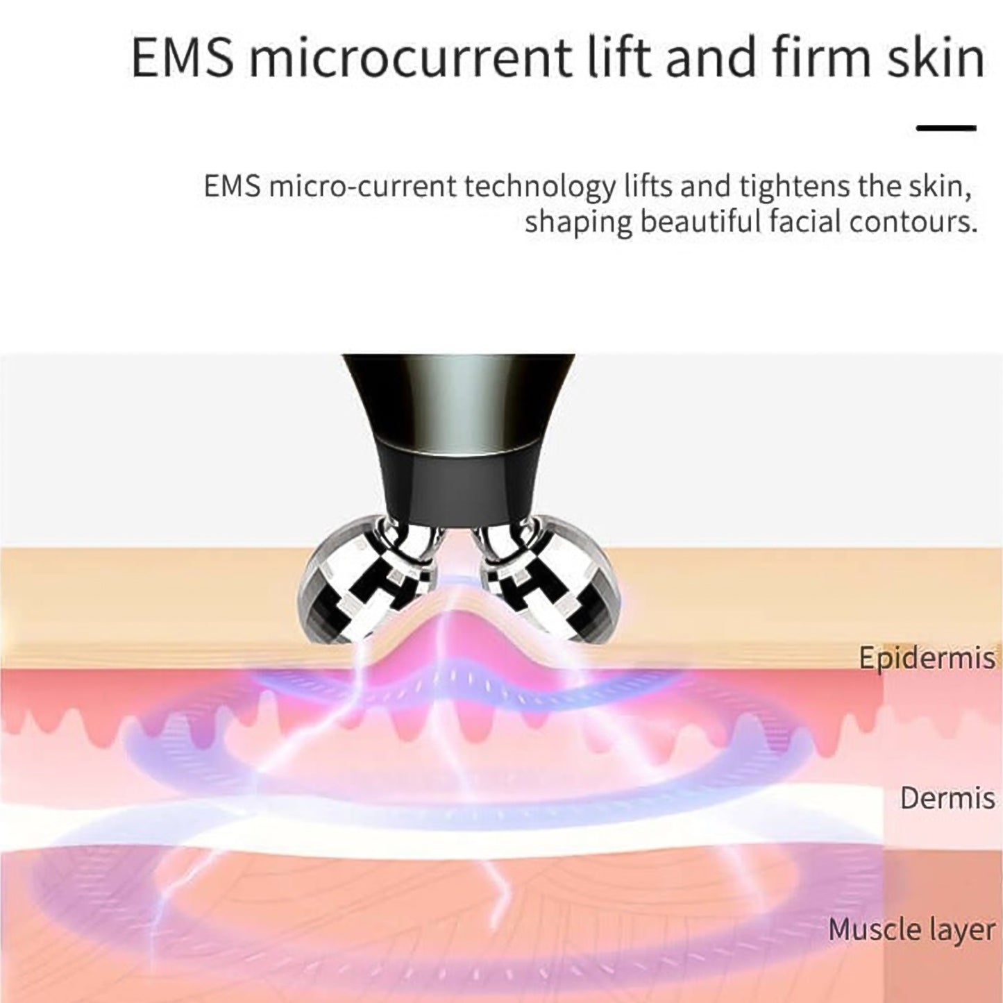 Microcurrent- Facial- Device Micro Current Face Massager Roller (1 Pc) - LootFaat