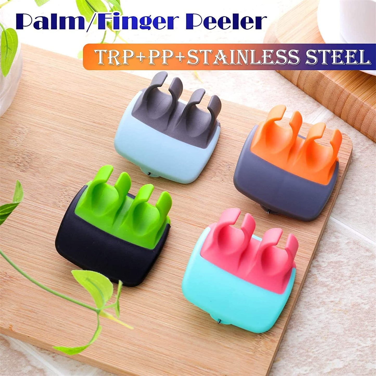Hand Palm Peeler Fruit Hand Vegetable Peeler Potato With Rubber Finger Grip Kitchen Cooking Tool Cucumber - LootFaat
