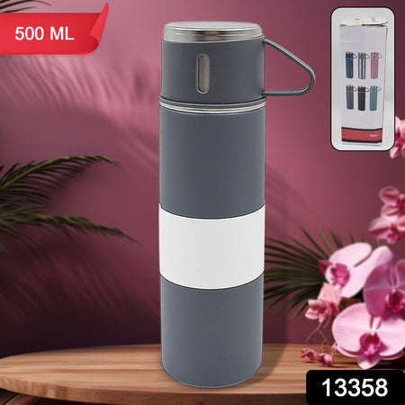 Stainless Steel Vacuum Insulated Water Bottle With Coffee Tea Mug (500 Ml) - LootFaat