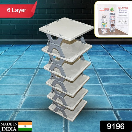Smart Shoe Rack Shoes Stand Multifunctional Entryway Foldable Collapsible Door Shoe Rack Free Standing Heavy Duty Plastic Shoe Shelf Storage Organizer Narrow Footwear Home (1 Pc 4 Layer 6 Layer 8 Layer) - LootFaat