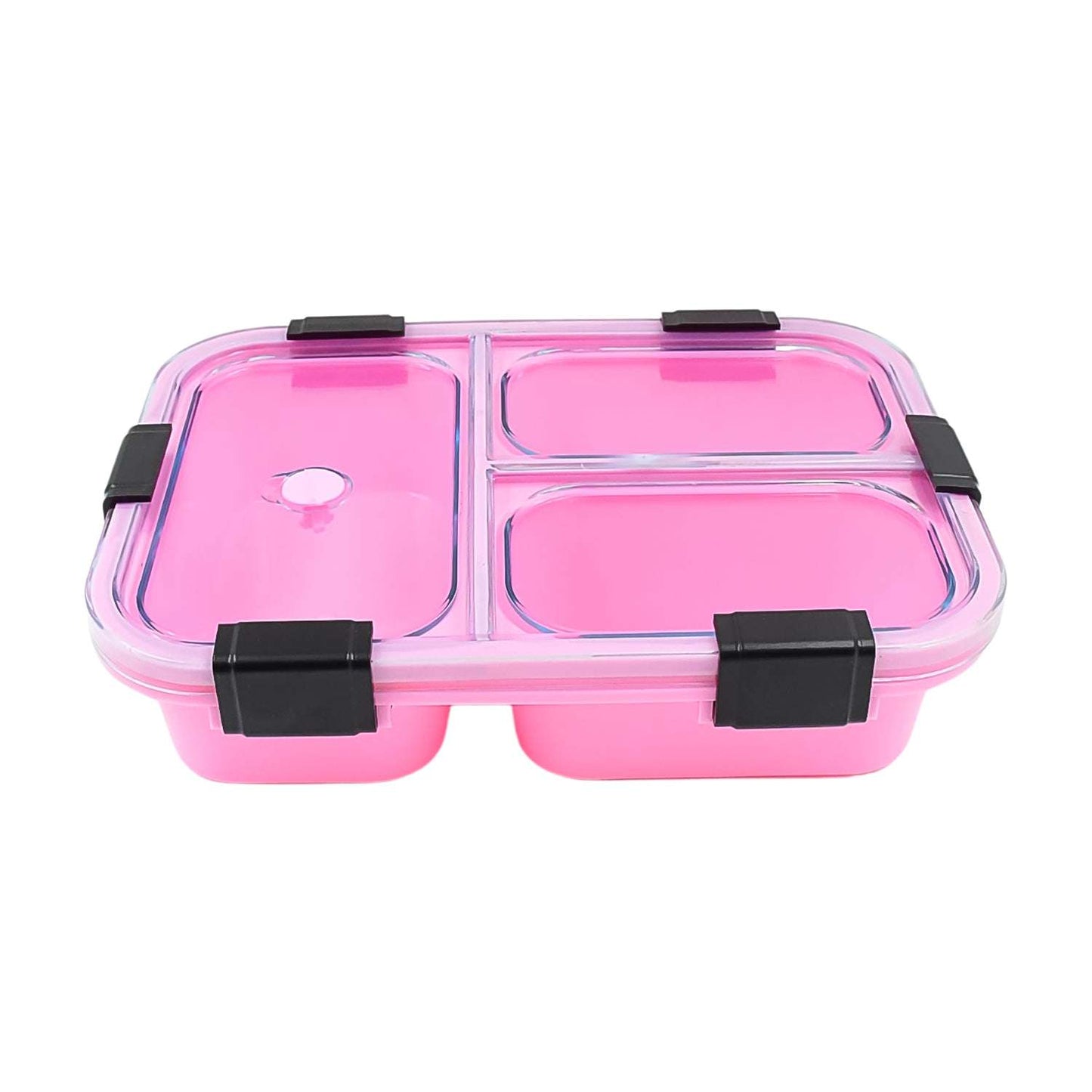 Plastic 3 Compartment Insulated Lunch Box Lunch Box (1 Pc) - LootFaat