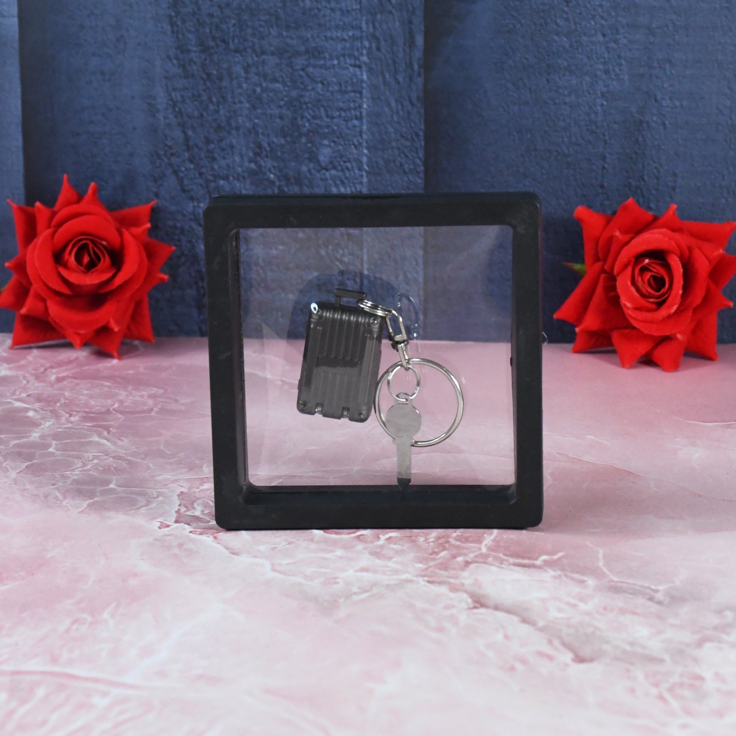 Suitcase Shape Nail Clipper Keychain With Key 3d Floating Frame Display Case (1 Set) - LootFaat