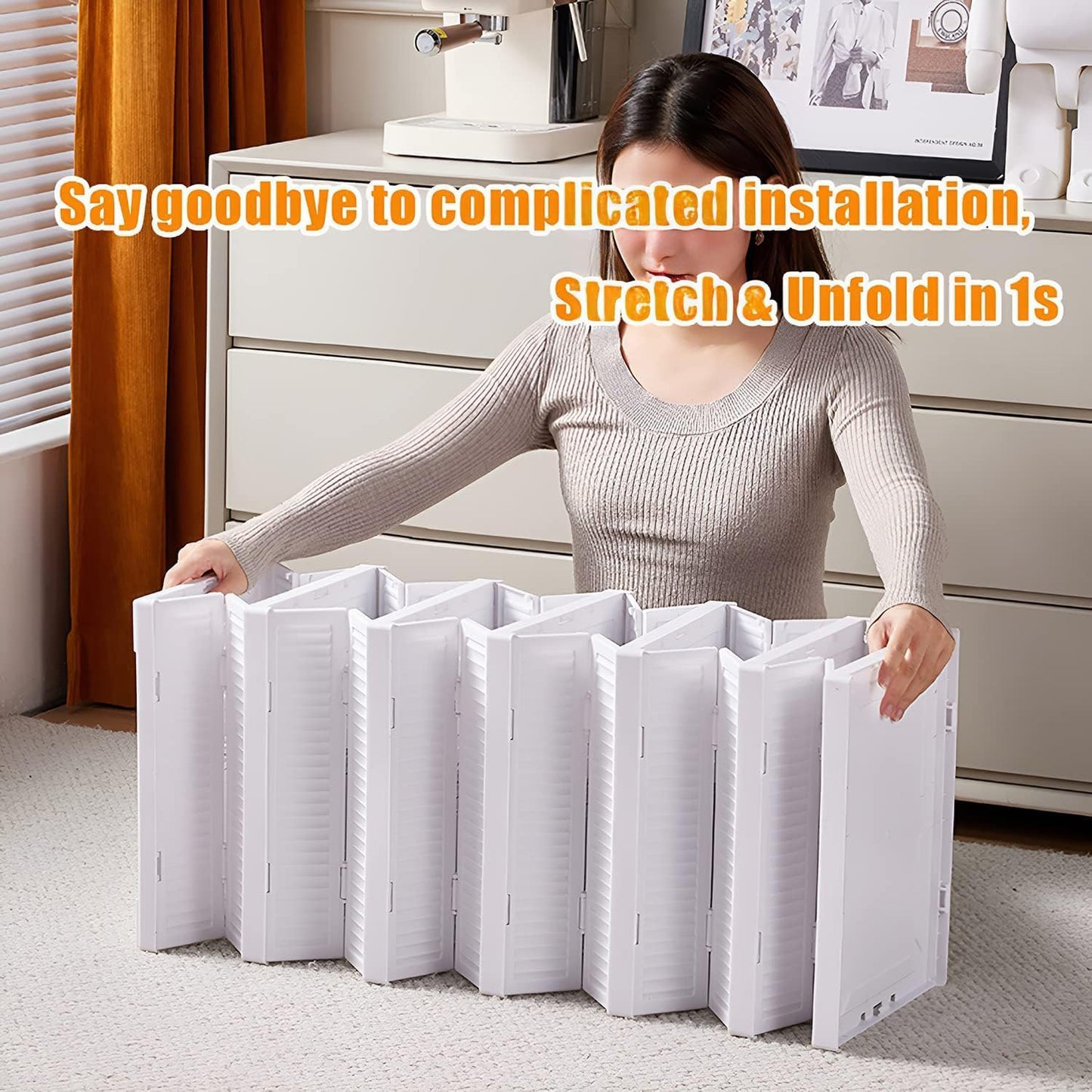 Stackable Multifunctional Storage For Clothes Foldable Drawer Shelf Basket Utility Cart Rack Storage Organizer Cart For Kitchen Pantry Closet Bedroom Bathroom Laundry (6 Layer 1 Pc) - LootFaat