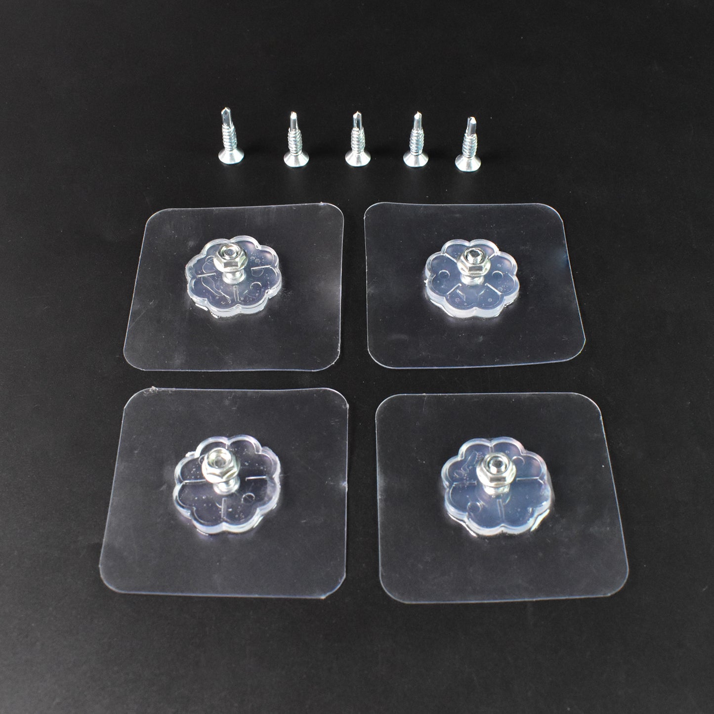 Self Adhesive Hooks Sticker Screw Nut And Bolt Type (4 Pcs Set) - LootFaat
