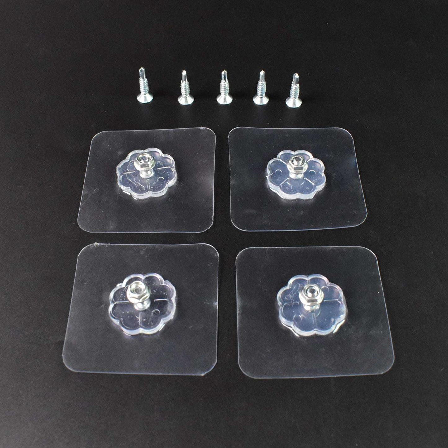 Self Adhesive Hooks Sticker Screw Nut And Bolt Type (4 Pcs Set) - LootFaat