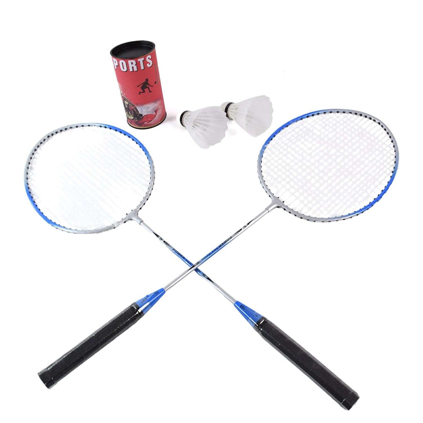 Badminton Set: 2 Metal Rackets, 3 Shuttlecocks & Carry Case