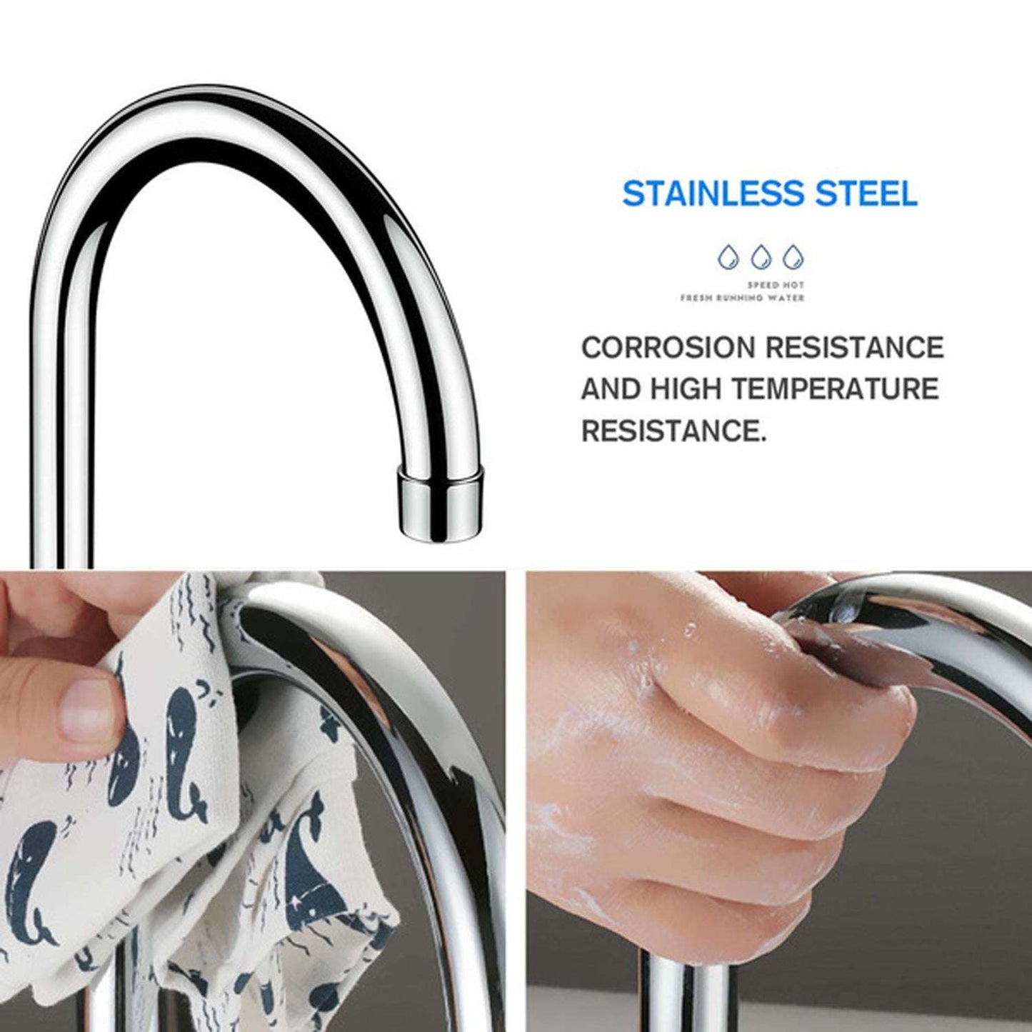 Stainless Steel Led Digital Display Instant Heating Electric Water Heater Faucet Tap - LootFaat