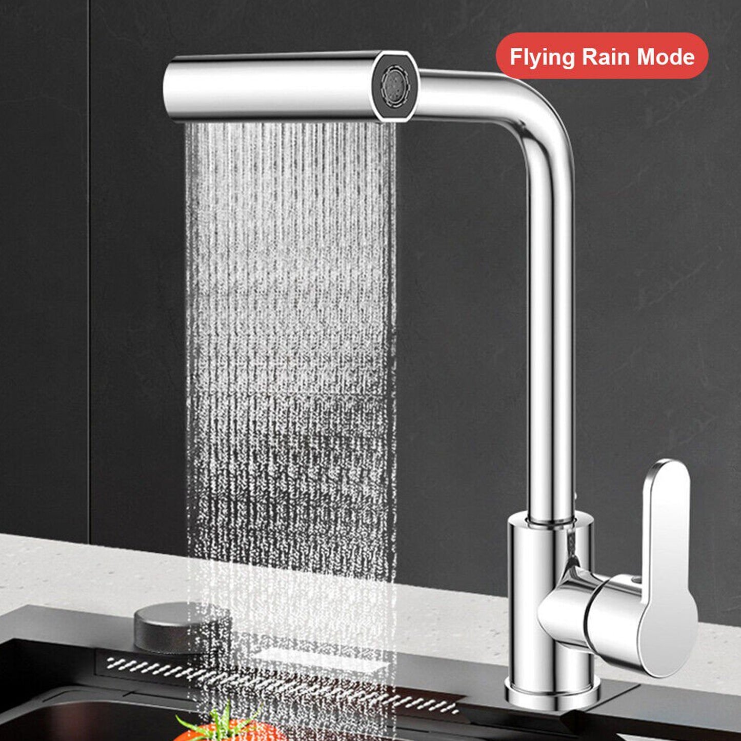 Multifunction Shower Waterfall Kitchen Faucet 360 Rotation Waterfall Kitchen Faucet Touch Kitchen Faucet Faucet Extender For Kitchen Sink Swivel Waterfall Kitchen Faucet For Washing Vegetable Fruit (4 In 1 ) - LootFaat