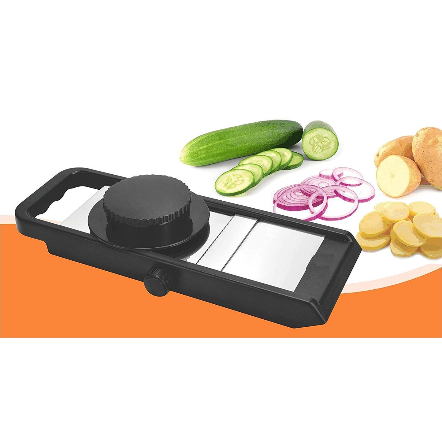 Ganesh Adjustable Plastic Slicer 1-piece Blacksilver - LootFaat