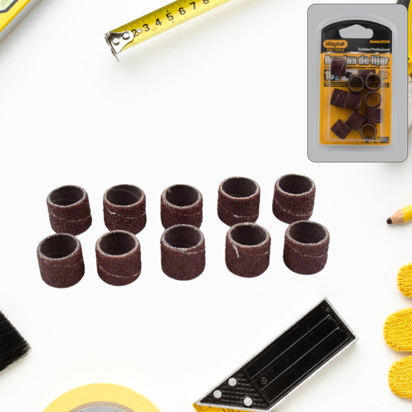 Drum Polishing Kit Drum Sanding Sleeves Widely Used (10 Pcs Set) - LootFaat