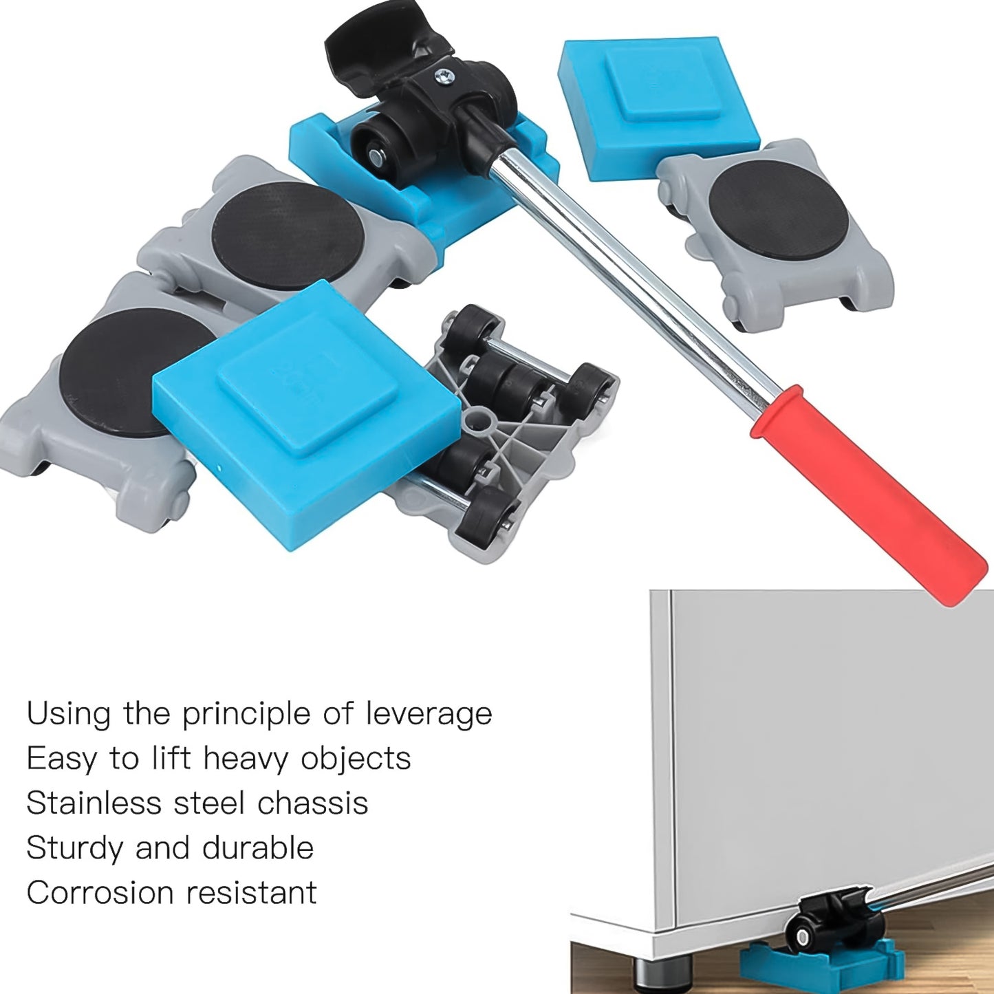 Furniture Lifter Tool Furniture Dolly Furniture Lifters Tool Set (1 Set 8 Pc) - LootFaat
