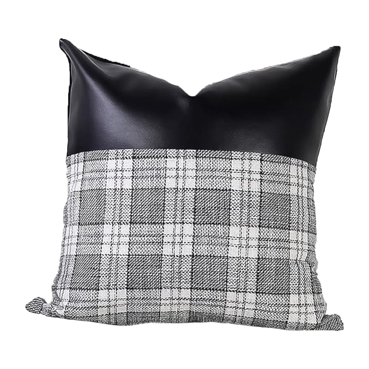 Pillow Covers Cushion Cases Soft Leather And Cotton (23 22 Inch 1 Pair 2 Pc) - LootFaat