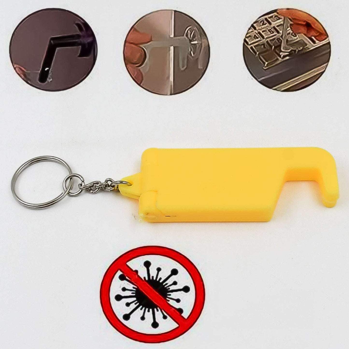 2 In 1 Plastic Keychain With Mobile Stand Phone Holder (1 Pc Multicolor) - LootFaat