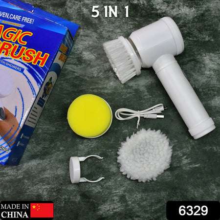 5in1 Home Kitchen Electric Cleaning Brush Electric Spin Scrubber - LootFaat