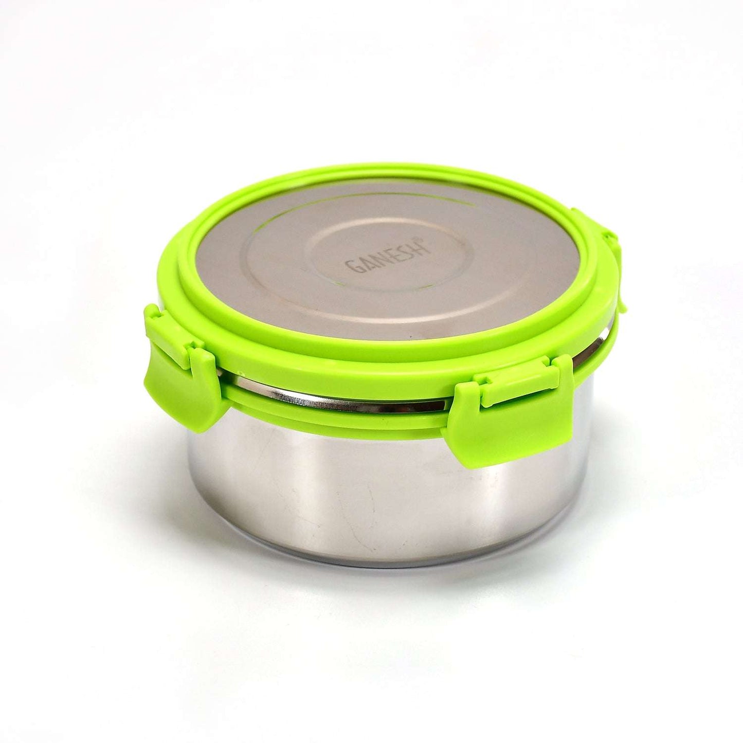 Ganesh Solo Round 400 Stainless Steel Leak Proof Airtight Lunch Pack For Office School Use