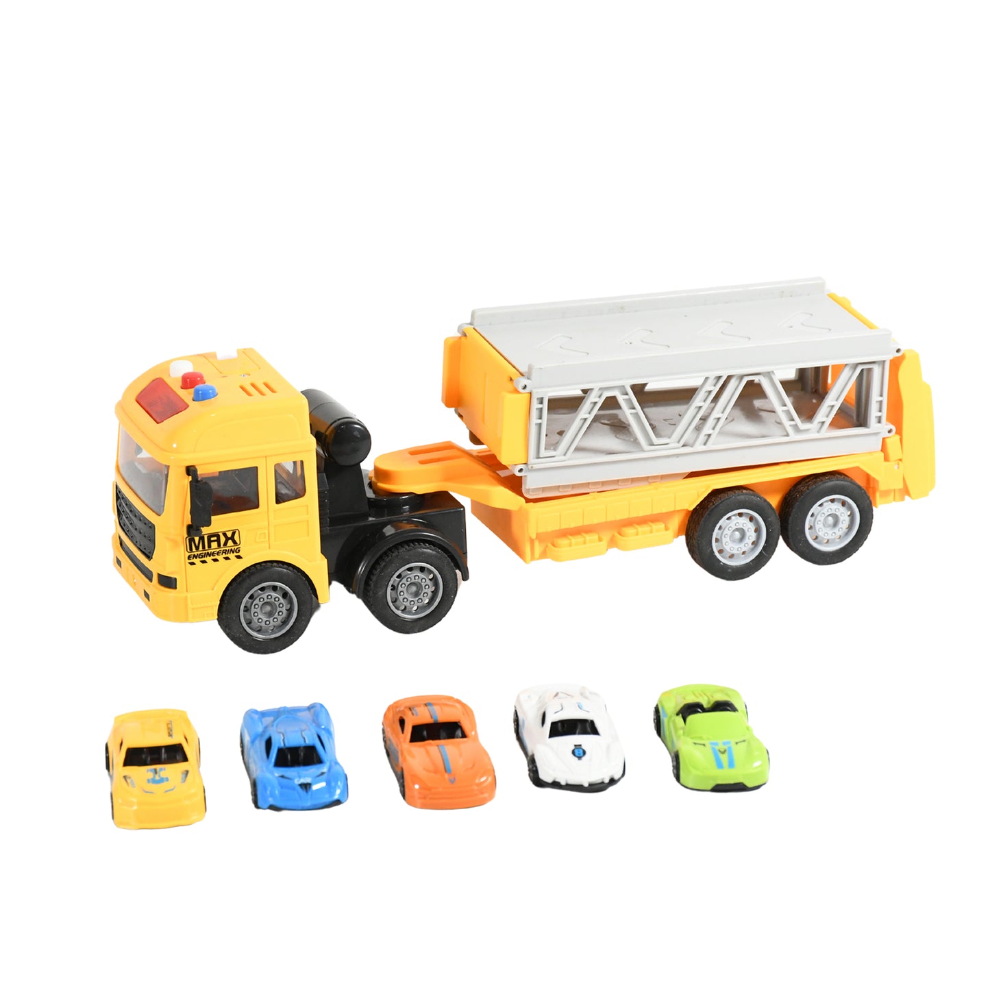 Realistic Long-haul Toy Vehicle Transport Playset With Lights And Sound - LootFaat