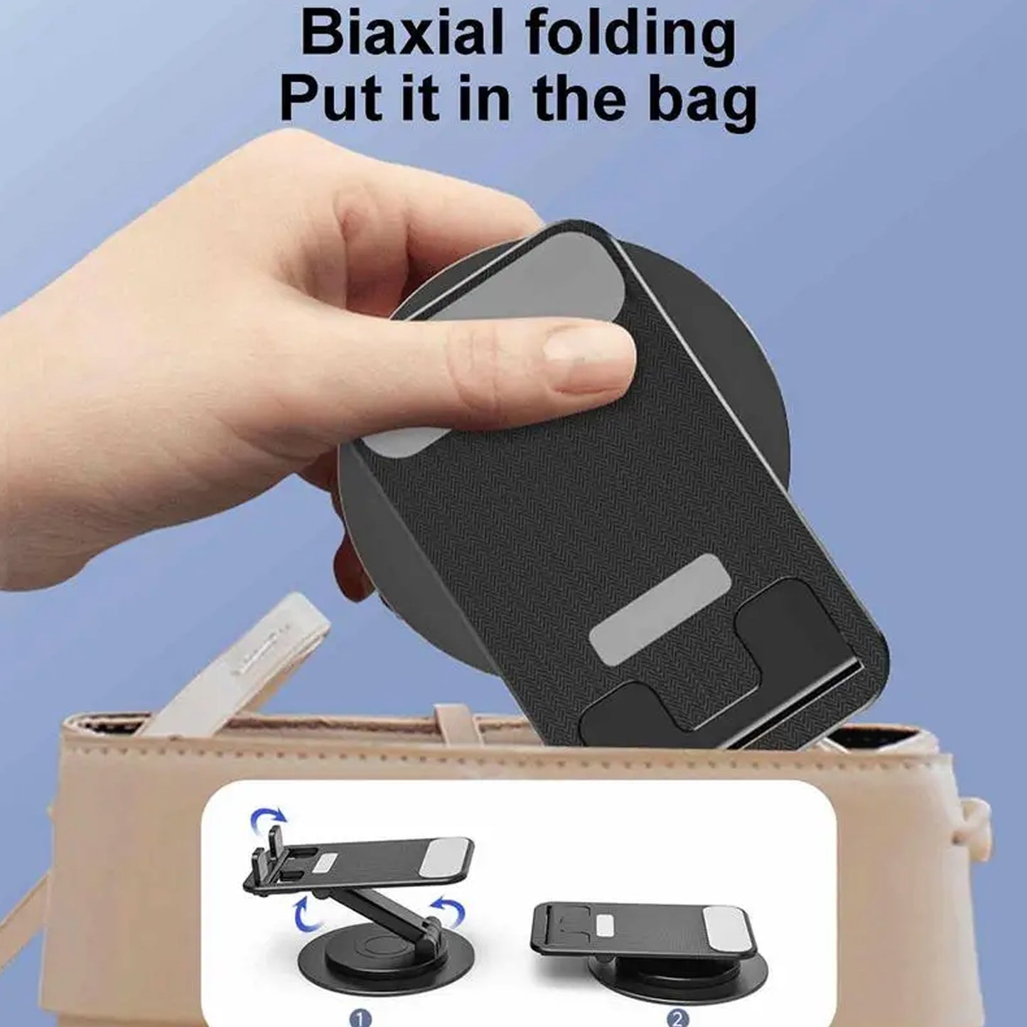 Mobile Holder Rotating Foldable Stand Height Angle Adjustable Phone Holder Stand Portable Mobile Stand For Desk With All Mobile Phones (1 Pc) - LootFaat