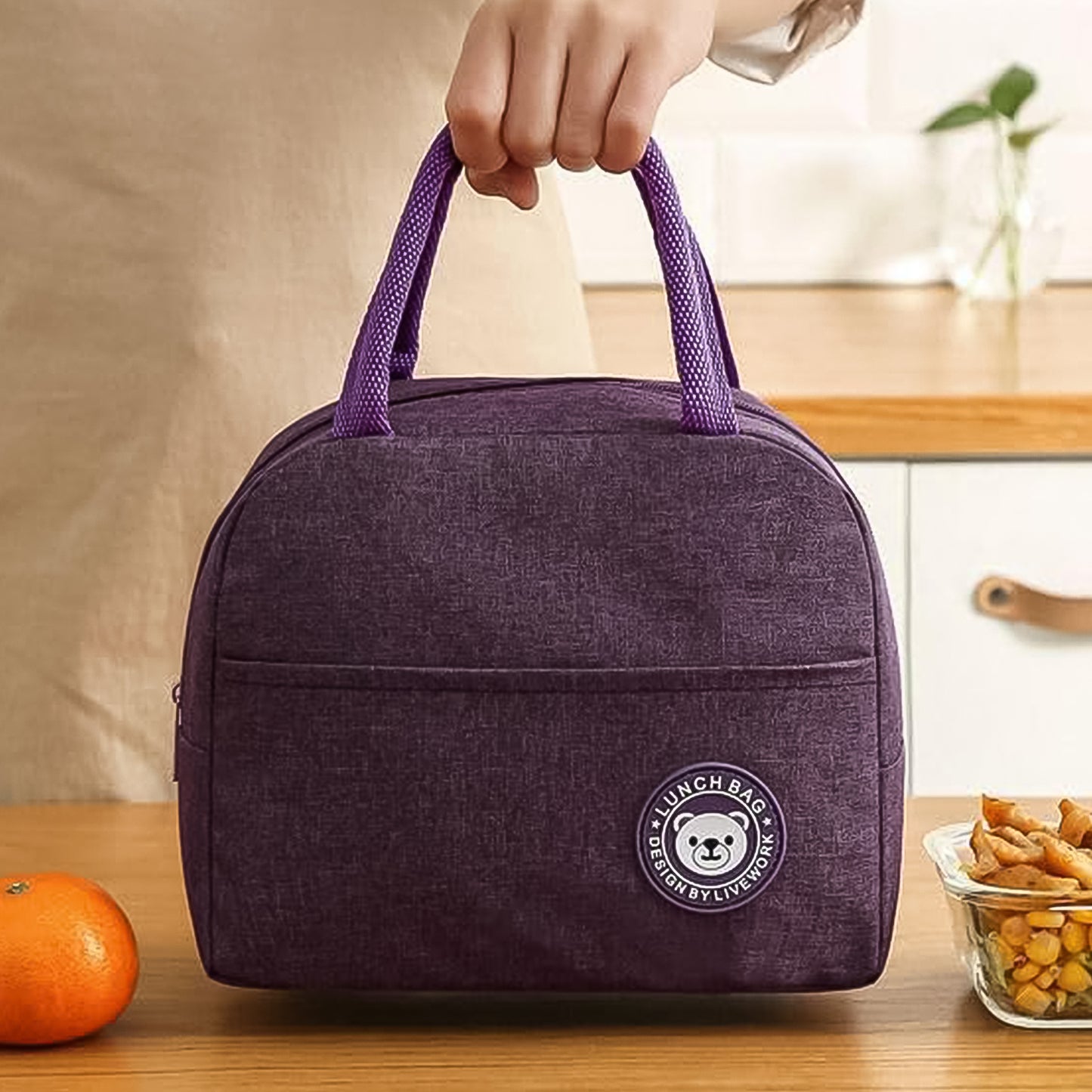 Lunch Box Bag For Women Men Insulated Lunch Bag With Zipper (1 Pc) - LootFaat